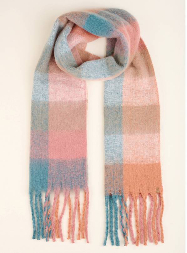 BRAKEBURN Twisted Yarn Check Scarf One Size